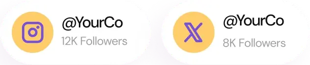 A display of two social platform